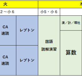 【小学部】授業（2025年4月～2026年2月）※授業料は全て税込価格です。